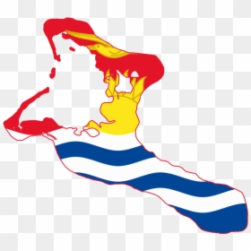 Alternative Countries Wiki - Kiritimati Map Of Kiribati With Flag, HD Png Download - laos flag png