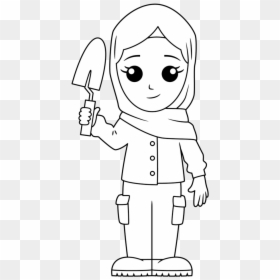 Transparent Coloring Pages Png - Cartoon, Png Download - woman .png