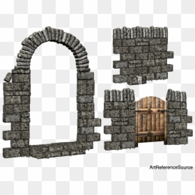 Transparent Stone Arch Png - Gate Stone Transparent, Png Download - wooden gate png