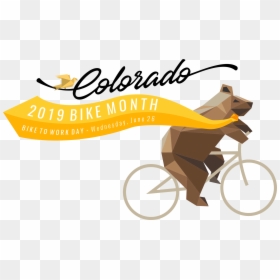 Colorado Bike Month Logo - Bike To Work Day 2019 Denver, HD Png Download - cycling png
