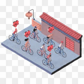 Hybrid Bicycle, HD Png Download - cycling png