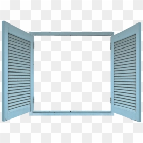 #shutters #open #blue #wooden #window From The Gallery - Open Window With Shutters, HD Png Download - shutters png