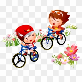 Bicycle Sport Cycling Clip Art - Children Cycling Clipart, HD Png Download - cycling png