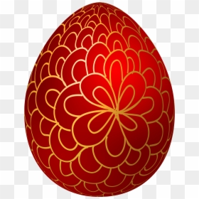 Red Decorative Easter Egg Png Clip Art - Square Rangoli Designs With Dots, Transparent Png - easter clip art png
