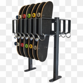 Skateboard Lock Security Rack Brute 12 Short Side View - Gym, HD Png Download - skateboard side view png