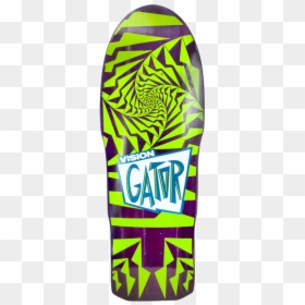 Pur/grn Stain - Vision Gator, HD Png Download - skateboard side view png
