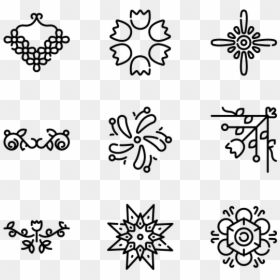 Weather Forecast Icon Black And White, HD Png Download - white floral design png