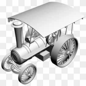 Steam Engine 3ds Max Model - Antique Car, HD Png Download - steam engine png
