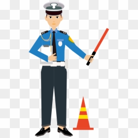 Police Officer Cartoon Painted - Traffic Police Clipart Png, Transparent Png - carro animado png