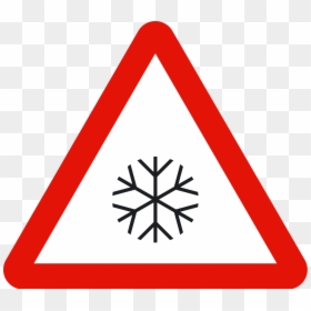 Snowflake Road Sign In Spain, HD Png Download - peligro png