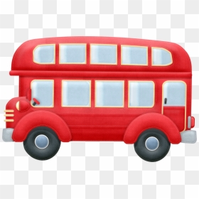 Double Decker School Bus Clip Art, HD Png Download - carro animado png
