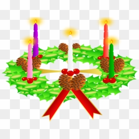 Advent Wreath Cartoon, HD Png Download - advent png