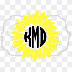 Sunflower Clipart Monogram - Sunflower, HD Png Download - monogram border png