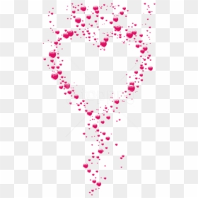 Pink Floating Heart Png, Transparent Png - heart confetti png