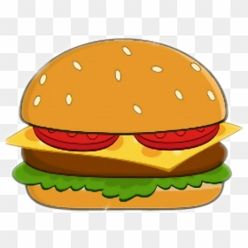 #hamburguesa #burger - Cartoon Burger With Face, HD Png Download - hamburguesas png