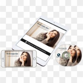 Smartphone, HD Png Download - mujer feliz png