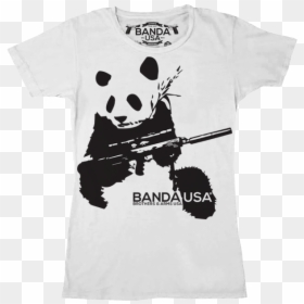 Banda-panda - Panda With Machine Gun, HD Png Download - bandas png