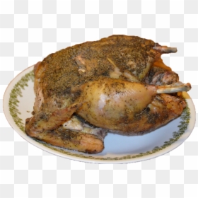 Cooked Sage Rubbed Whole Roast Chicken Or Turkey - Turkey Meat, HD Png Download - roast png