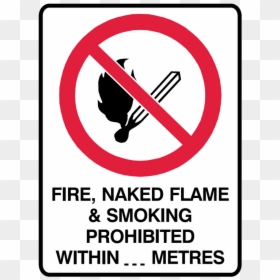 Brady Prohibition Sign - No Naked Lights Sign, HD Png Download - prohibited png