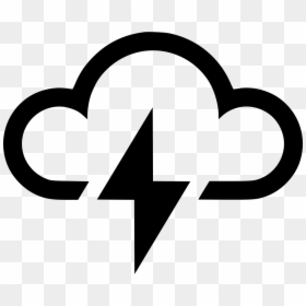 Lightning Cloud Logo, HD Png Download - thunder cloud png