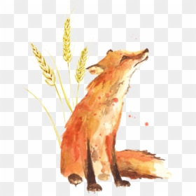 Little Prince Fox Wheat , Png Download - Watercolor Little Prince Fox, Transparent Png - wheat png image