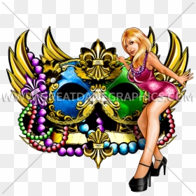 Festival Clipart Carnival Festival - Mardi Gra Mask On A T Shirt, HD Png Download - mardi gras crown png