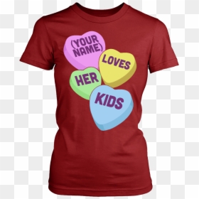 Candy Hearts Kids - Active Shirt, HD Png Download - candy cane heart png
