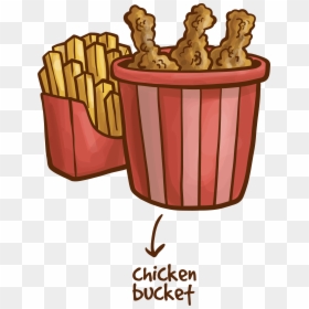 Fried Chicken Fast French - Chicken Wings And Fries Cartoon, HD Png Download - pollo png