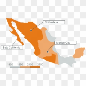 Solar Irradiation Mexico Map - Mexico Grey Map Vector, HD Png Download - mexican frame png