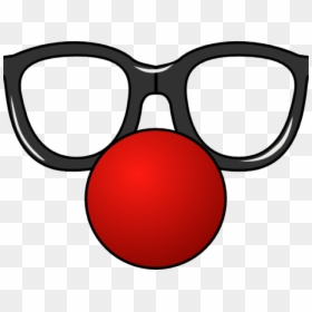 Glasses Clipart Red - Clown Glasses And Nose, HD Png Download - clown makeup png