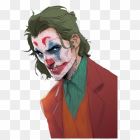 #joker #comicart #suit #clown #makeup - Joaquin Phoenix Joker Face Sketches, HD Png Download - clown makeup png