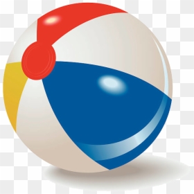 Beach Ball Vector Free Best On Transparent Png - Cartoon Beach Ball Clipart, Png Download - beach ball vector png