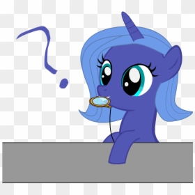 Gitpmcerberus, Filly, Monocle, Princess Luna, Question - Cider Doughnut, HD Png Download - monicle png