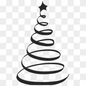 Swirly Christmas Tree Svg, HD Png Download - christmas elements png