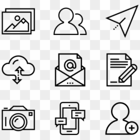 Web Design Line Icon, HD Png Download - white social icons png
