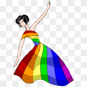 Dress Clothing Rainbow Woman - Fashion Clipart Public Domain, HD Png Download - rainbow explosion png
