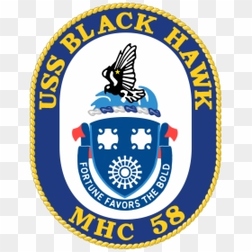 Uss Black Hawk Mhc-58 Crest - Uss Black Hawk Mhc 58, HD Png Download - hawks png