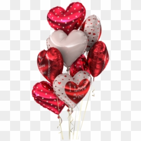 Bunch Of Balloons Royalty-free 3d Model - Heart, HD Png Download - 3d balloons png