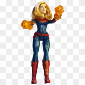 Captain Marvel Movie Cosmic Captain Marvel Doll - Captain Marvel Action Dolls, HD Png Download - ms marvel png