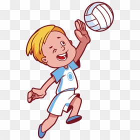 Volleyball Png Best On - Kid Playing Volleyball Clipart, Transparent Png - volley ball png