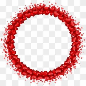 Heart Border Png - Red Round Border Png, Transparent Png - valentines background png