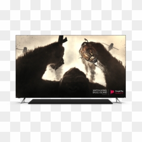 Vizio Sound Bar With Tv, Featuring Kong - Kong: Skull Island, HD Png Download - vizio logo png