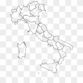 Transparent Big Rig Clipart - Italy Map Outline Regions, HD Png Download - mexico map outline png