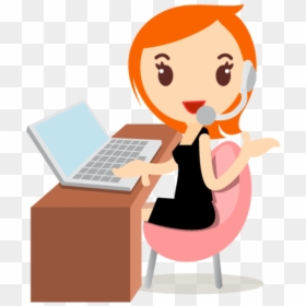 Clip Art Centre Customer Service Computer - Call Centre Agent Animated, HD Png Download - call icons png