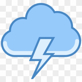 The Icon Is A Stylized Depiction Of A Storm Cloud - Transparent Storm Cloud Clip Art, HD Png Download - lightning bolt icon png