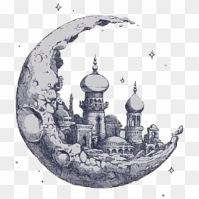 Image Moon Castlemoon - Taj Mahal Tattoo, HD Png Download - tumblr drawings png