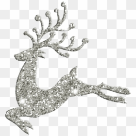 #reindeer#sparkly #glitter #christmasiscoming #santa - Vector Transparent Christmas Tree Silhouette, HD Png Download - raindeer png