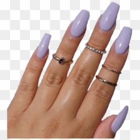 #purple #acrylic #acrylicnails #nails       #cute #aesthetic - Acrylic Nails Png Transparent, Png Download - nail.png