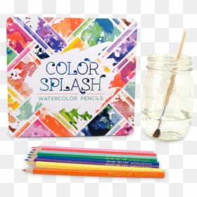 Color Splash Watercolor Pencils, HD Png Download - watercolor splashes png