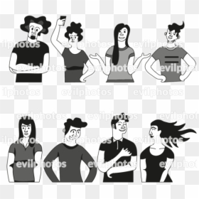 People Drawing Vector And Stock Photo - Illustration, HD Png Download - people .png